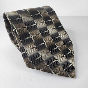 JOSEPH & FEISS Brown & Black Silk Tie.